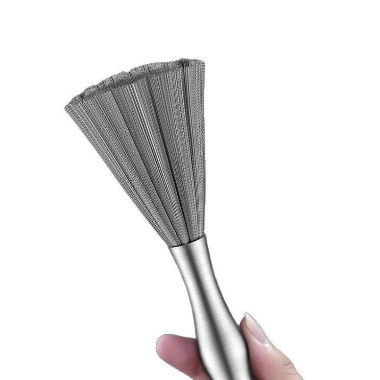 Brosse de Cuisine à Long Manche en Acier Inoxydable pour la Vaisselle et le Nettoyage