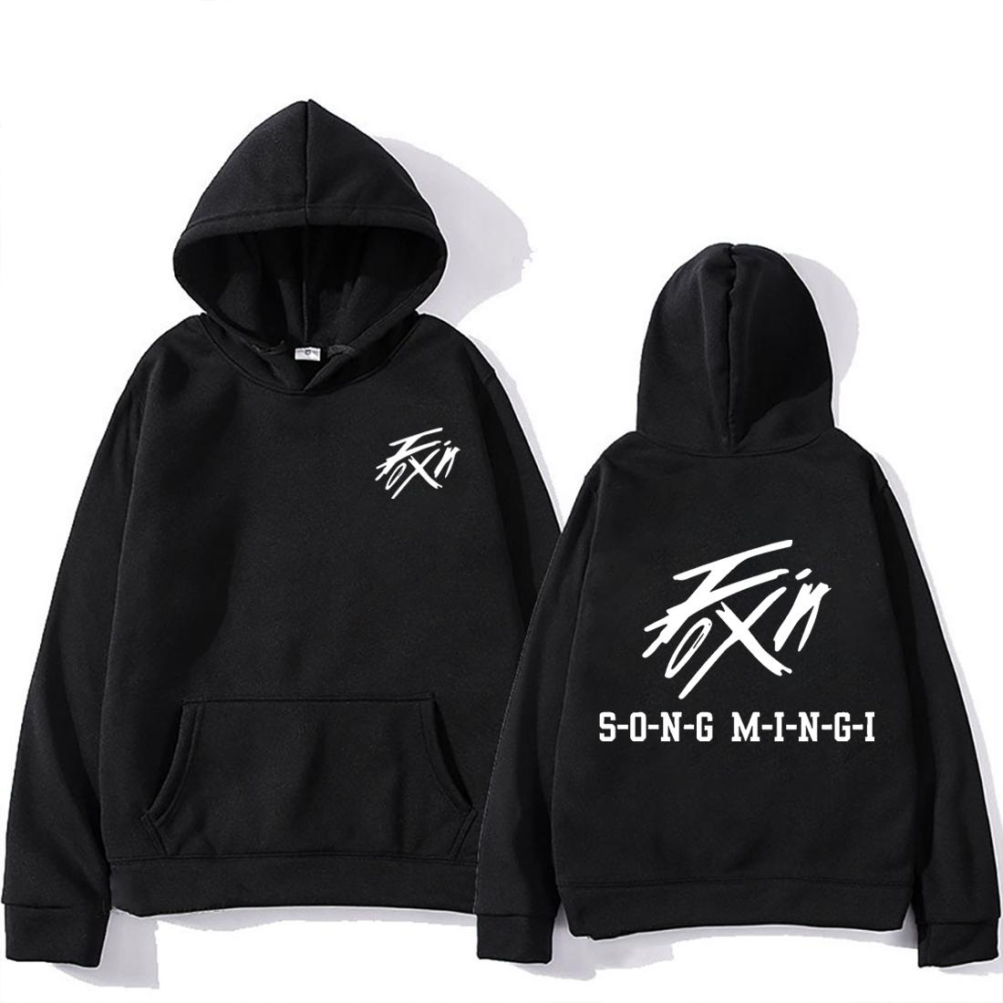 ATEEZ  FIX ON  Mingi Merch Vintage Hoodies Koreanischer Kpop Mode Stil Kapuzenpullover Herren Langarm Streetwear Winter Unisex Kleidung 3XL