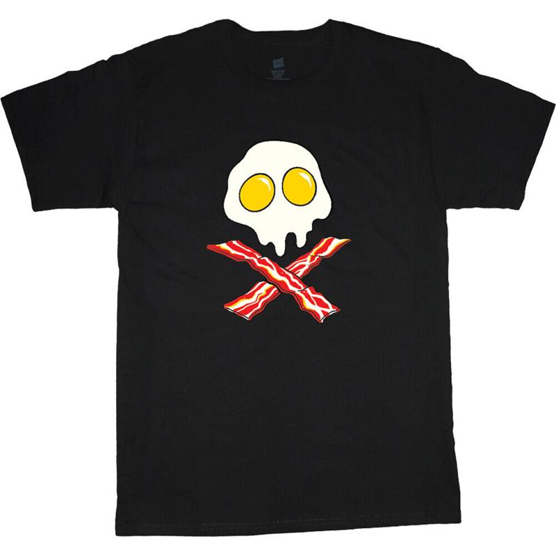 Big And Tall T Shirt Mens Funny Bacon Eggs Skull King Size