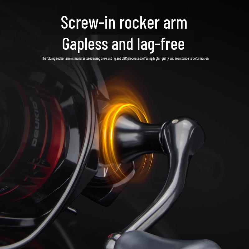 De Ququan All-Metal Gapless Spinning Fishing Reel for Saltwater
