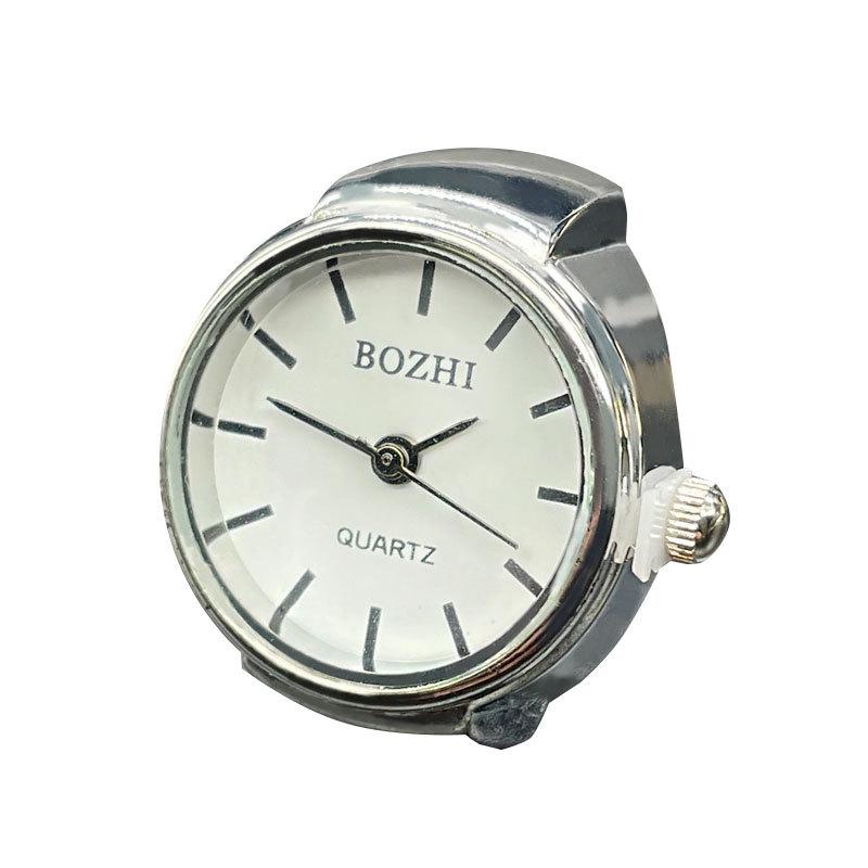 Anillos romanos de moda, reloj vintage, anillo de dedo, novedad, reloj de esfera redonda, anillos, joyería, regalo para mujeres y hombres, anillo de pareja