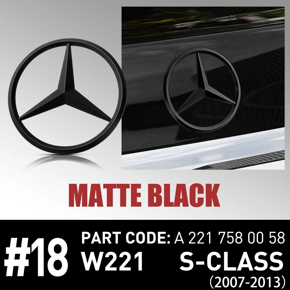 

Car Sticker Hot For Benz 1pc 85mm ABS Tail Star Emblems Black Rear Trunk Star Logo Stickers Badges For Benz S350 S400 S550 S600 1PC
