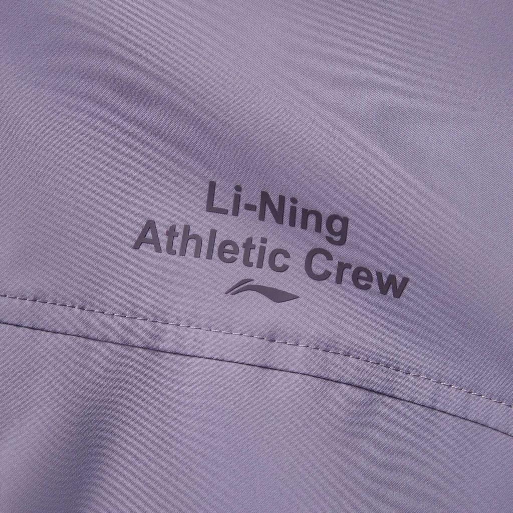 Li Ning Hot Pot Down Jacket Series Solid Color Hooded Short Casual Versatile Zipper Long Sleeve Down Jacket Men Jackets Dark-Gray Purple AYMU249-4