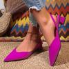Square Heel Baotou Sandals Autumn New Pointed Toe Shallow Mouth Slip-on Non-slip Wear-resistant Kitten Heel Shoes