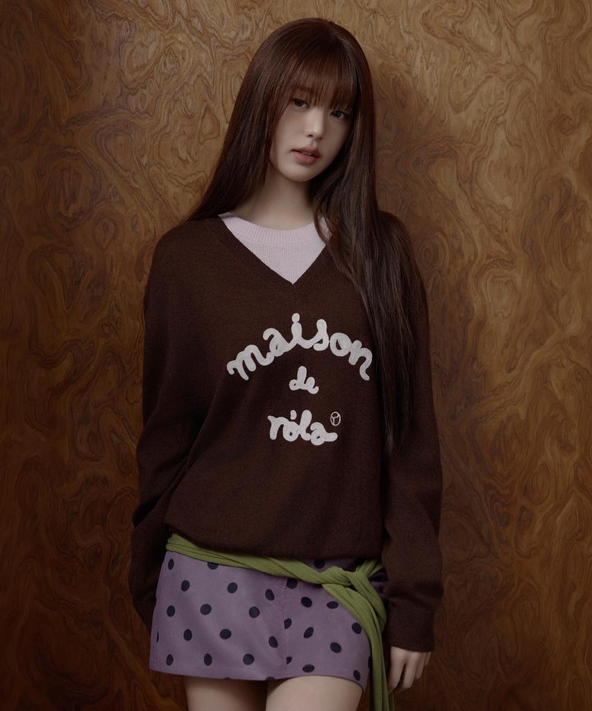 ROLAROLA Maison De Rola Embroidery Layered Knit Br+Pk