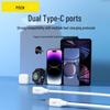 PISEN Dual-Head Type-C Charging Cable for iPhone 15 Pro Max & iPad Pro