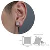 Rock Hip Hop Iced Out Stud Earring for Men Male Ice Studded Zircon Gold Color Piercing Ear Accessories Hiphop Trend