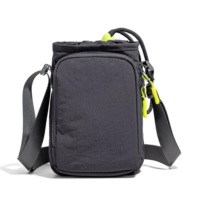 

Спорт Мужская сумка кроссбоди Легкая дорожная Водоотталкивающая Женская на плечо Сумка-мешок на шнурке Сумка для бутылки воды серый