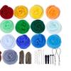 Needle Felting Kit 25 Colors Wool Fluffy Soft Eco Friendly Easy Operation Felting Kit for Craft DIY