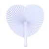 12pcs Fans Folding Paper Hand Wedding White Handheld Heart Chinese Party Blank DIY Foldable Taichi Art Painting Fan