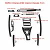 Car Interior Decal Trim 5D Carbon Fiber Trim Vinyl Sticker For BMW E90 E91 2005-2012 Wholesale