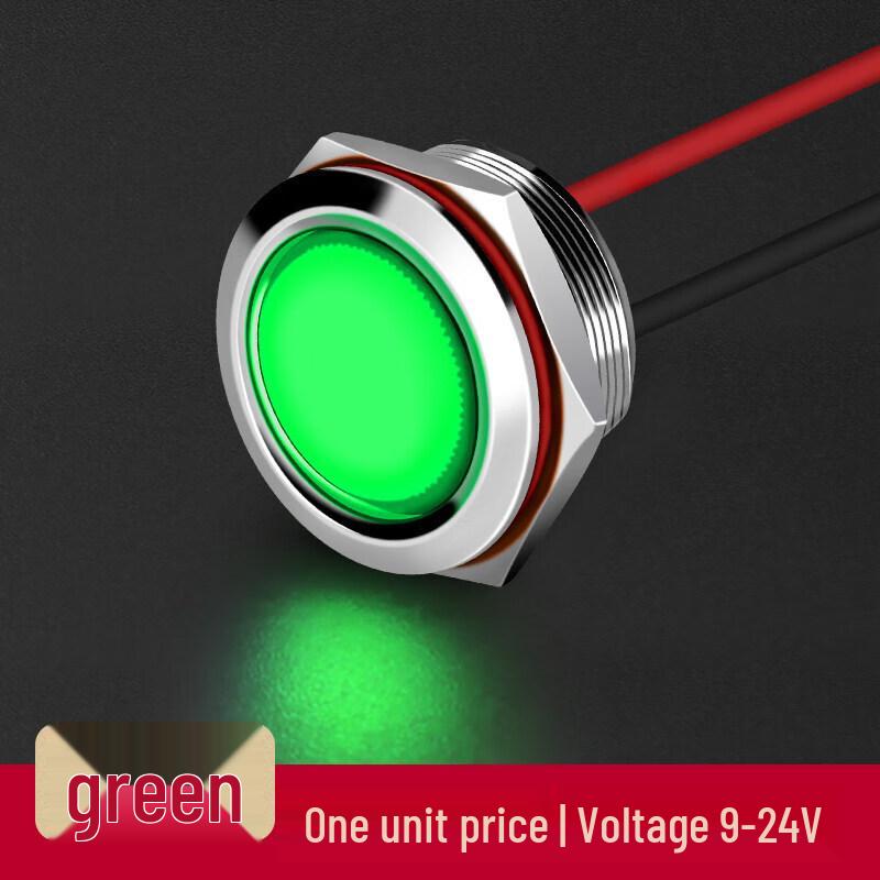 HUNJUN 22mm LED Waterproof Metal Indicator Light