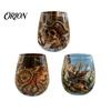 Gifts for Whiskey Lovers Octopus Pirate Glass, Sea Creature Tentacle Engraved Tumbler, Embossed Nautical Theme Wine Glass Rocks Rum Bourbon,