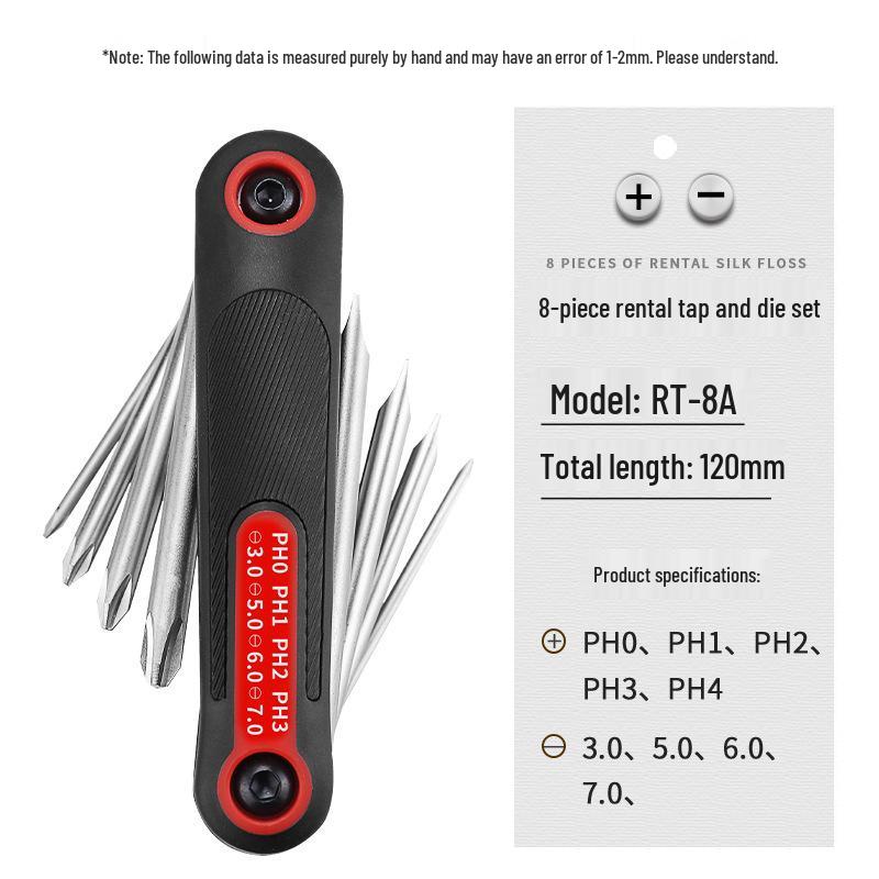 Compact Folding Multi-Tool Set: Metric & Imperial Hex, Torx, Screwdriver