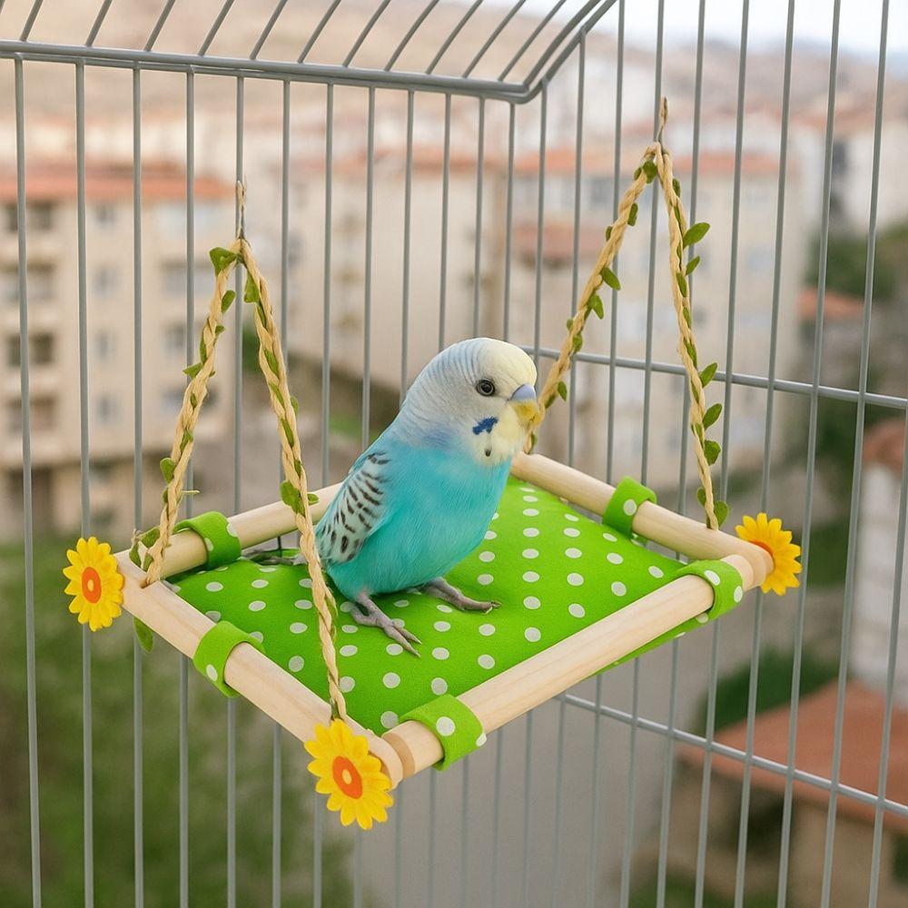Atmungsaktive Vogel-Hängematte Bissfeste Papageien-Nistbett Papageienhaus für Vogelkäfig