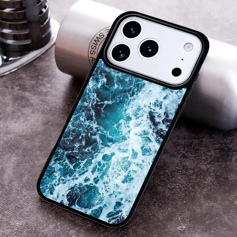 Blue Sea Ocean Waves Phone Case For iPhone 17 16 15 14 13 12 11 Pro Max Plus 17Air Soft Silicone Cover