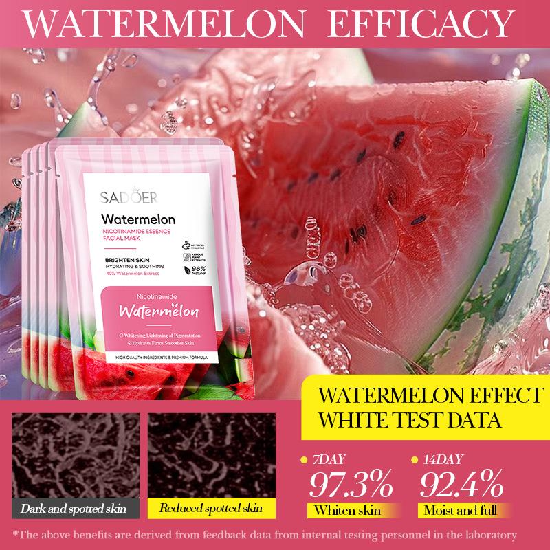 3pcs Watermelon Niacinamide Essence Mask 25ml Hydrating Moisturizing Mask Skin Care Products