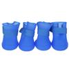 4pcs Silicone Pet Dog Cute Wat proof Boots Antislip  ive Rain Shoes(M Blue)