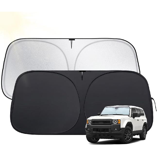 Windshield Sun Shade for Toyota Tacoma 2016-2025,  Fit Car Sun Shades with 420D Fabric & Foldable Memory Steel Wire, Sunshade for Car Windshield