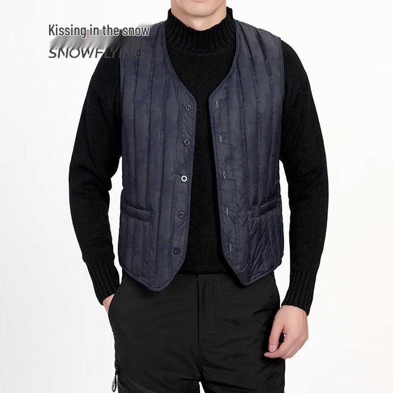 SNOWFLYING Men's V-Neck Down Vest