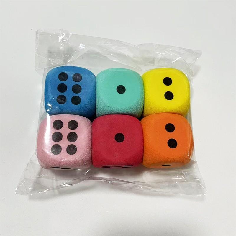 

1/6Pcs 80Mm Large Foam Dot Dices Six Sides Dices Kids Counting Toy Learning Aids For Class Board Game Classroom Math Teaching