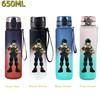 650ML Sports Water Bottle Leak Proof Progressive Colour Plastic Cup Drinking Outdoor Sports Travel Portable Gym Fitness Jugs
