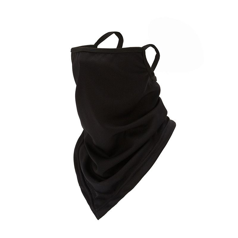 

Summer Outdoor Cycling Breathable Face Care Sun Protection Ear Hanging Triangular Binder Ice Silk Mesh Scarf Cool Scarf Mask Black All yards