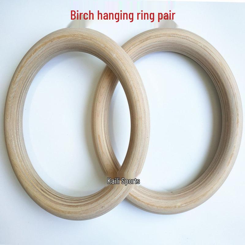 Tiemuyun Kids Adjustable Birch Gymnastic Rings