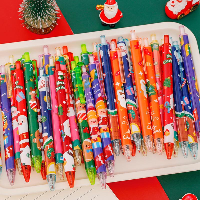 Hangsu Christmas Cartoon Gel Pen - Cute Push-Button Stationery for Exams and Signatures