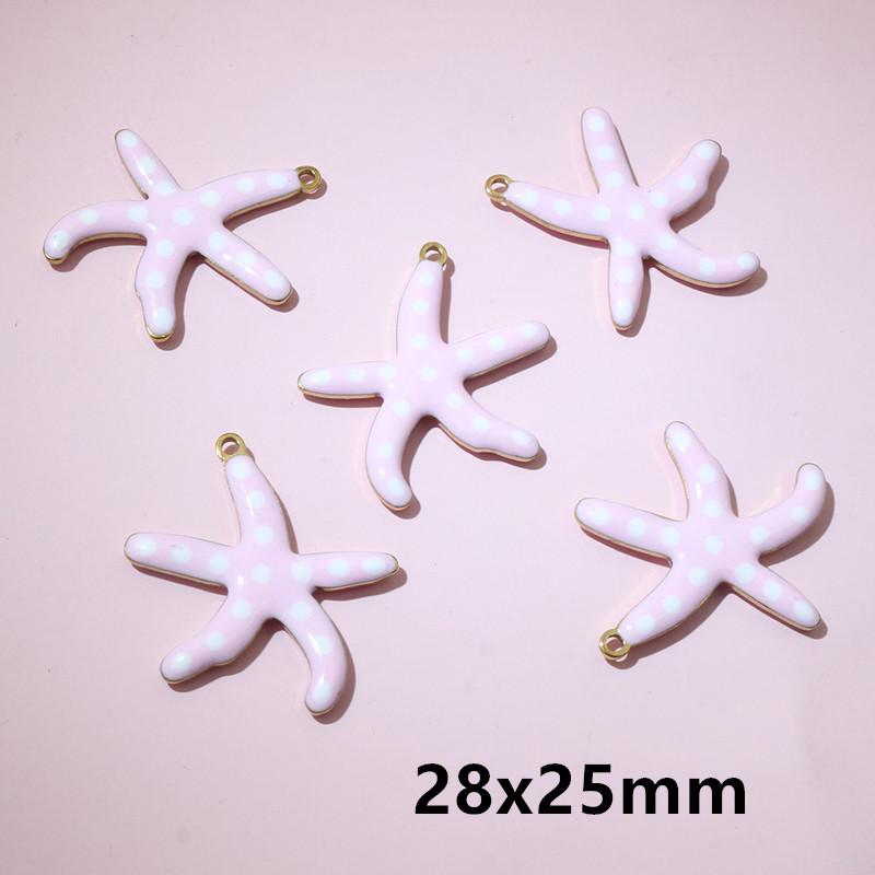 10pcs 2-Sizes Stainless Steel Starfish Charms Pendant Enamel DIY Jewelry Making Accessories Findings Bracelet Necklace Earrings