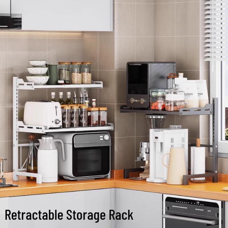 Adjustable Microwave Oven Storage Rack
