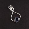 Round London Blue Topaz Gemstone Wife Gift Wedding Pendant 925 Sterling Silver PP-40-18