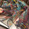 Elegant Windproof Imitation Silk Classic Paisley Print Scarf Shawl Women Head Wraps Casual Outdoor Travel Beach Towel