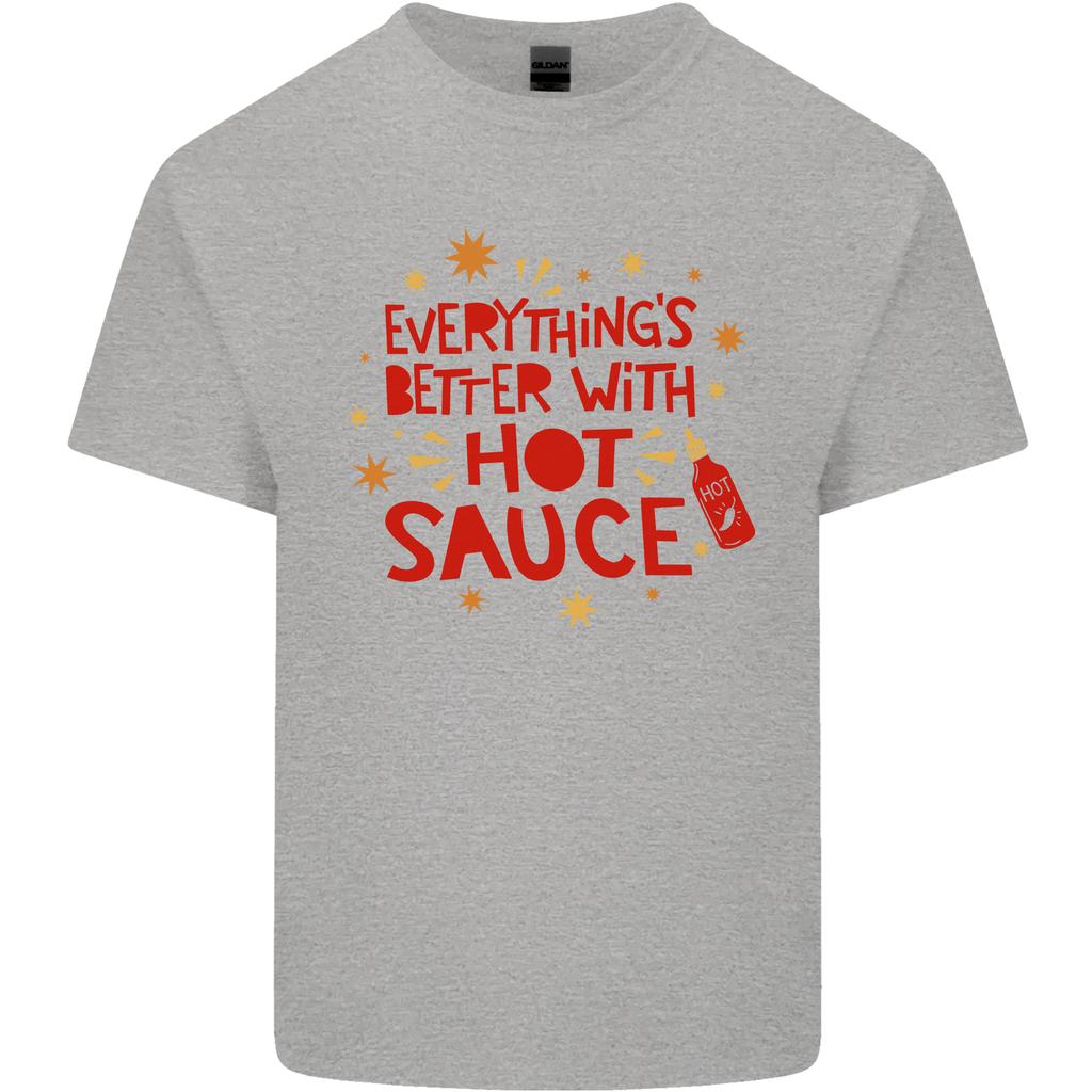 Everythings Better With Hot Sauce Funny Food Unisexs Light Cotton Tshirt