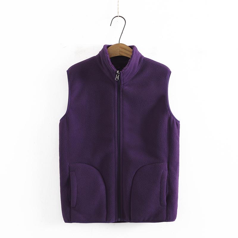 Women's Reversible Fleece Vest - Fashionable, Warm, Sleeveless Jacket for Autumn/Winter