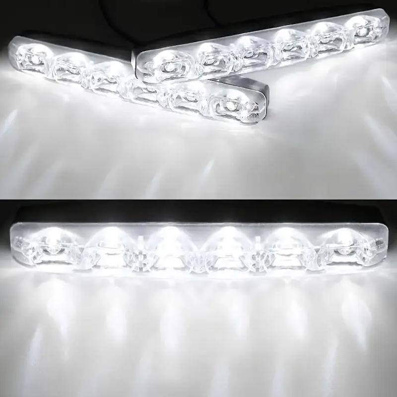 2PCS 6 LED Universal Light Car LED 12V Auto White Light Auto Strip For Car SUV Sedan Coupe Vehicle Motorcycle SUV ATV Tractor Bo