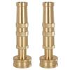 Brass Rotating Hose Nozzle 4 Inch Heavy Duty with Adjustable Spray Options for Efficient Watering of Outdoor Areas