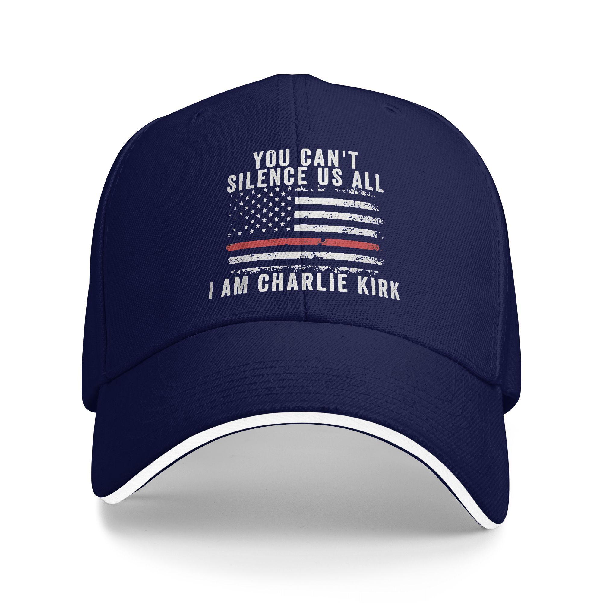Summer You Can t Silence Us All I Am Charlie Kirk Baseball Cap Hiking Fishing Streetwear Design Trucker Hat Couple Baseball Caps As Picture