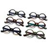  Fashion Round Glasses Frame Anti Blue Light Women Retro Green Leopard Fake Glass Computer Eyeglass