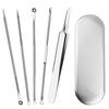 Stainless Steel Acne Needle Set: Blackhead Remover Tweezers & Squeezing Tools for Beauty Salon