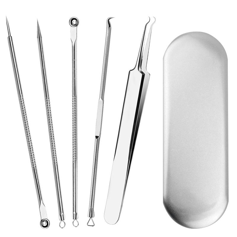 Stainless Steel Acne Needle Set: Blackhead Remover Tweezers & Squeezing Tools for Beauty Salon