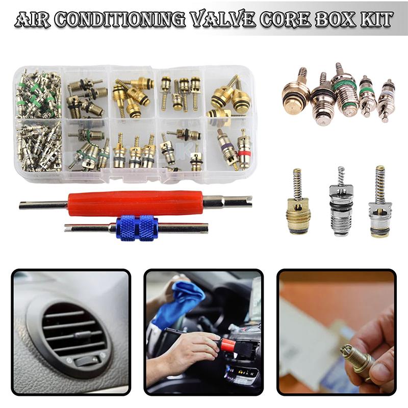 

Dagu 102 шт. автомобильный R134a/R12 A/C воздушный клапан Шредера и комплект для снятия 1/4 5/16