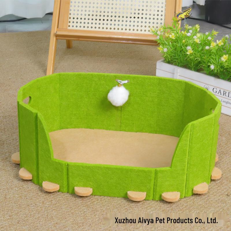 

Two-Layer Cat Nest Bed: Multi-Level Felt Cave for Kittens