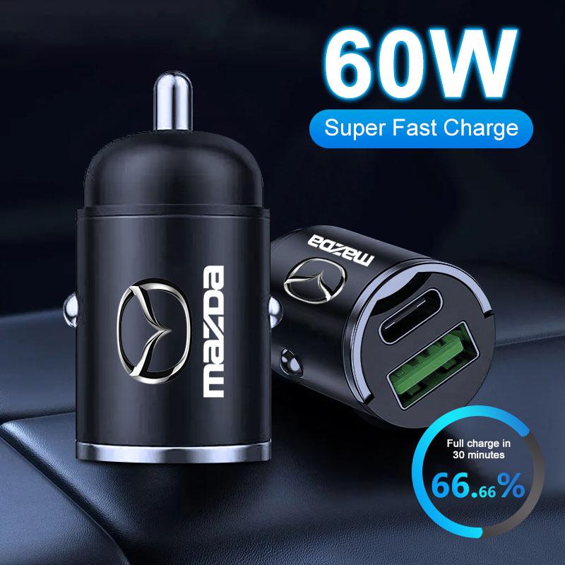 Micro Car Quick Charger Vehicle Cigarette Lighter Convert Plug Car Accessories For Mazda 2 3 4 5 6 7 8 ATENZA Axela RX8 CX6 CX5 CX4 Alexa CX4 CX5 CX8