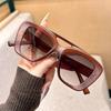 Neutral Retro Double Bridge Cat Eye Sunglasses Fashion Casual Uv400 Glasses Men'S Popular Matte Large Full Frame Sunglasses