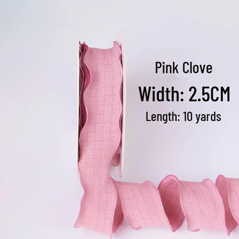 2.5cm Bubble Pleated Ribbon Flower Bouquet & Gift Box Decoration Fishtail Gauze DIY Packaging Ribbon