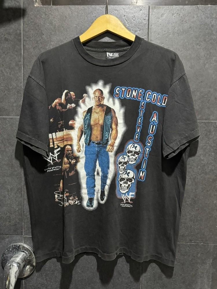 

Remake 90s WWF Stone Cold Tshirt Short Sleeve tee Classic style NH26147 Unisex T-Shirt L