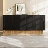 Modern sideboard cabinet with 4 doors, large storage space and clear U-shape structure, for living room & dining area, 160×75×38 c