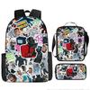Luxury Novelty Peculiar Cool Skibidi Toilet 3D Print 3pcs/Set Pupil School Bags Laptop Daypack Backpack Lunch Bag Pencil Case