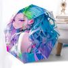 1pc Rainbow Hair Anime Girl Outdoor Umbrella - Automatic Opening/Closing, Portable 3-Fold Design with 8 Iron Ribs - Perfect Gift for Fans, Travelers,